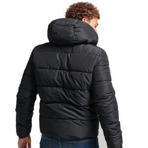 Veste matelassée à manches longues pour homme grande taille avec col montant en toile imperméable et respirante pour l'hiver, fabriquée au Pakistan - Product Image 4