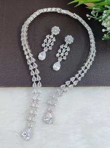 Conjunto de Collar de Diamantes Americanos de Primera Calidad para Mujer, Joyería Elegante con Aretes, Accesorios de Lujo para Fiestas y Bodas - Product Image 4