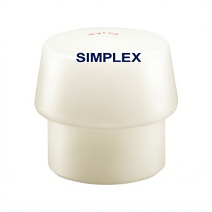 Tête de marteau rigide en nylon blanc SIMPLEX, à face souple, diamètre 30 mm, pour travaux de percussion par HALDER - Product Image 3