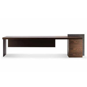Modern Executive Wood Computer Desk CEO Boss Manager <b>Office</b> Furniture Commercial Workstation <b>Table</b> - Product Image 5