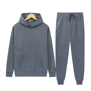 ชุดวอร์มมีฮู้ดสำหรับผู้ชายชุดวอร์มสองชิ้นผ้าฟลีซแบบลำลองเสื้อกันหนาวใส่สบายใส่ในฤดูหนาว - Product Image 5