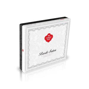 ชุดปลอกผ้านวมซาตินสองชั้นปักกล่องผ้าฝ้ายสีเทาเงางามหรูหราและหรูหราสำหรับห้องนอน - Product Image 3