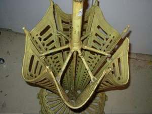 Porte-parapluies d'intérieur doré, support de rangement, seau à parapluies, décoration d'intérieur, ombre royale, revêtement en poudre, rangement élégant - Product Image 3