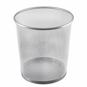 Trending Galvanized Iron round Trash <b>Bin</b> Outdoor and Indoor Metal <b>Waste</b> Holder with Handle and Lid - Product Image 3