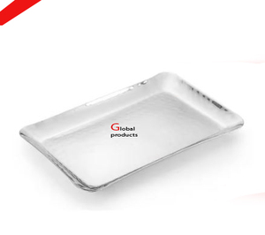Bandeja de servicio de aluminio y metal con acabado plateado de aspecto increíble para restaurante y bar de hotel - Product Image 3