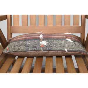 Beige Kilim Wool Pillow 8x16 Inch Luxury Rustic <b>Fluffy</b> Floral Throw for Sofa <b>Bedding</b> Portable Vintage Woven Patchwork Design - Product Image 4