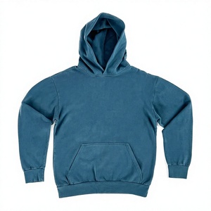 Unisex Teal Blue Hoodie Classic Solid Color Minimalist Streetwear Pullover 100% Cotton Fleece Loose Fit <b>Hip</b> Hop Everyday Comfort - Product Image 1