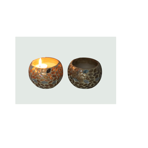 En gros Pas Cher Mosaïque Verre T-Light Titulaire En Métal Bougeoirs Lanternes Pots pour La Décoration Intérieure Nuit Thème Frais De Couleur Votive - Product Image 2