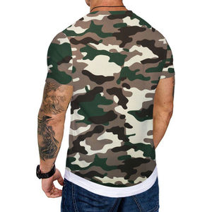 High Quality camouflage 100% cotton summer custom logo Print T-shirt men's premium cotton unisex <b>tshirt</b> - Product Image 3
