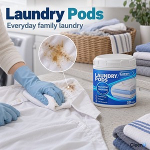 Capsule di Detersivo per Bucato con Enzimi, 30 Pezzi, Confezione a Prova di Bambino per Lavatrici a Carica Frontale e Superiore, OEM, Vendita all'Ingrosso - Product Image 2