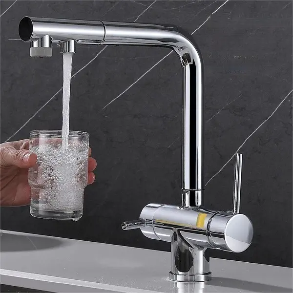 Tre-in-uno cucina filtro acqua purificatore lavandino rubinetto acqua spruzzatore rubinetto cucina lavello 3 vie miscelatore rubinetto rubinetto