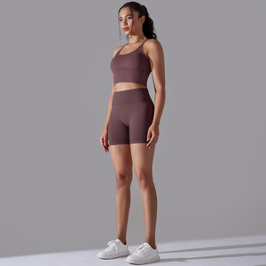 ชุดกางเกงขาสั้นแบบไร้รอยต่อของผู้หญิงชุดกางเกงขาสั้นสำหรับออกกำลังกายแบบกำหนดโลโก้ได้ตามต้องการ - Product Image 3