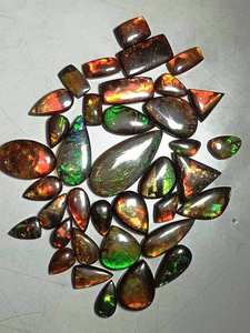 Pierre précieuse en agate de feu mexicaine naturelle de qualité AAA+, cabochon en pierre précieuse en vrac, taille libre, matériau en quartz pour la fabrication de bijoux de guérison, pierre précieuse en gros - Product Image 3