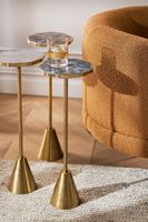 Table Basse Rectangle Or Rose Et Tables D'appoint Avec Importé Moins Cher Coin Centre De Réception Tabouret Petite Pièce Pour