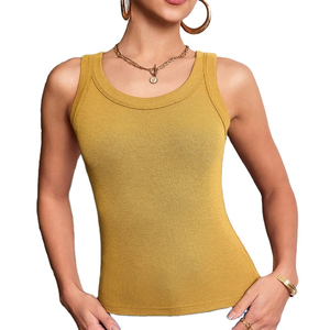 Nouvel arrivage de hauts actifs pour femmes Débardeur de yoga d'été sans manches pour femmes Gilet mince de course sans couture de yoga Haut court d'entraînement de fitness - Product Image 5