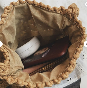 Productos de Moda al por Mayor: Bolsos de Playa Tejidos a Mano, Elegantes Bolsos de Paja Personalizados, Bolsos de Hombro de Paja para Mujer, Productos al por Mayor - Product Image 3