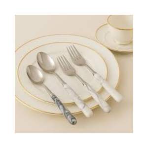 Nouvel ensemble de couverts en acier inoxydable de haute qualité, manche en marbre, ensemble de couverts de luxe pour la restauration hôtelière - Product Image 1