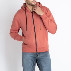 Impression personnalisée hommes sweat à capuche zippé coton polaire décontracté basique sweats à capuche zippés en gros sweat à capuche pour homme - Product Image 2