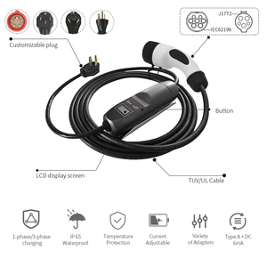 สถานีชาร์จรถยนต์ไฟฟ้าแบบพกพา รุ่น 2 <span class=keywords><strong>13A</strong></span> เฟสเดียว 3KW สำหรับใช้ในบ้าน รับประกันความพึงพอใจ - Product Image 3