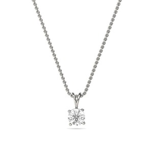 Pendentif tendance en diamant rond à 4 griffes, 0,30 ct, diamant de laboratoire en platine, pour mariage, fiançailles, soirée, occasions spéciales - Product Image 1