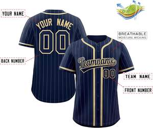 Jersey de béisbol de alto rendimiento, camiseta de softbol de malla con botones personalizados, letras bordadas que absorben la humedad, Sarga de aparejos - Product Image 4