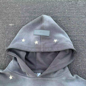 Meilleurs vêtements 400 GSM Streetwear DTG Impression Vintage Acid Wash Thermal Hoodie Fabricant Haute Qualité 100% Coton pour Hommes - Product Image 3