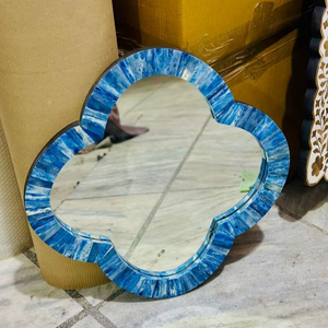 Direct Factory Wholesale Round Shaped Bone Inlay <b>Wall</b> Decorative <b>Mirror</b> Living Room Bedroom <b>Hanging</b> <b>Mirror</b> Frame Office <b>Mirror</b> - Product Image 1