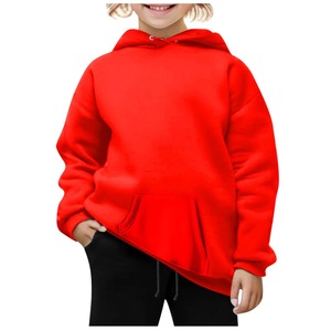 Sudadera con capucha para niños y pantalones de chándal Trajes de dos piezas Conjuntos de ropa de otoño e invierno Chándal con capucha de color sólido Trajes de 2 piezas - Product Image 2