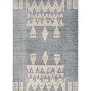 Alfombras de Lana Anudadas a Mano con Diseño Geométrico Azul Tomillo, Rectangulares de 9x12, para Sala de Estar y Decoración de Pasillos - Product Image 1