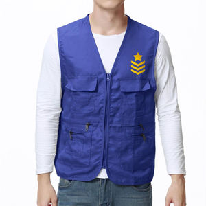 Vêtements d'été respirants Gilet de sécurité à fermeture éclair complète Veste de sport à séchage rapide pour hommes Gilet multi-poches Cargo personnalisé - Product Image 1
