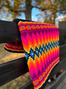 Western Show Horse Saddle Blanket Diseño de Nueva Zelanda Manta de sillín de lana hecha a mano Top Wool Saddle Pad Size - Product Image 6