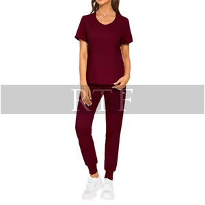 Combinaison élégante unisexe à manches courtes blouses d'allaitement personnalisées de haute qualité uniformes d'hôpital pour femmes par Raw to Fine - Product Image 2