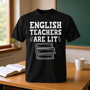 T-shirt « English Teachers Are Lit » – Cadeau de lecture pour les enseignants – Retour à l'école - Product Image 3