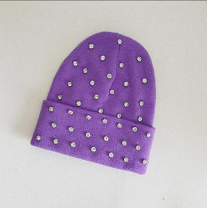 Bonnet tricoté personnalisé Glory pour femmes et hommes avec strass, nouveau style tendance, tissu commun avec maquette gratuite - Product Image 3