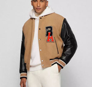 Veste de baseball décontractée unisexe personnalisé Letterman Warm Varsity Design vente en gros de coton polyester grande taille pour la fourrure de mouton d'hiver - Product Image 5
