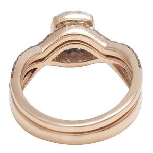 Two Tone Brown Moissanite Diamond Style Engagement <b>Ring</b> <b>Set</b> With Iced Out Hip Hop Jewelry In S925 Sterling <b>Silver</b> <b>Ring</b> or Women - Product Image 5