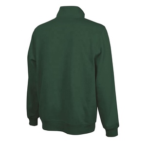 Sweat-shirt décontracté en molleton de coton bicolore à demi-zip sans cordon pour femme, en vente, 65% coton 35% polyester - Product Image 2