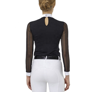 Camiseta Interior Unisex para Montar a Caballo, 100% Poliéster, Ligera, Transpirable, de Secado Rápido, Absorbe la Humedad, Cuello en V, Manga Larga - Product Image 6