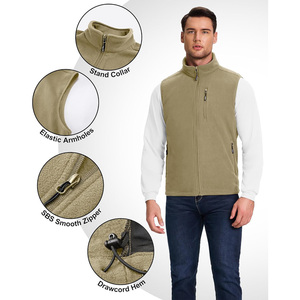 Gilet en polaire pour l'extérieur avec logo personnalisé, impression, broderie, veste chaude sans manches, vêtements de mode d'hiver, fabricant OEM - Product Image 4