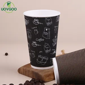 Hoge Kwaliteit Hot Cup Papier 12Oz Fabriek Koffie Papier Beker Groothandel Papieren Beker