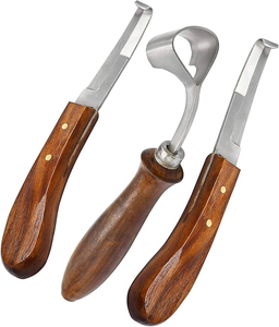 มีดกีบเหล็กคาร์บอนสูงทำด้วยมือตามหลักสรีรศาสตร์ด้ามจับไม้เบิร์ชเครื่องมือความแม่นยำ - Product Image 1