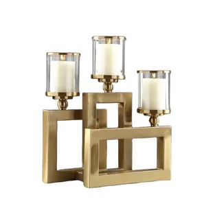Gold Unique Candelabra Candle Holder Wedding Centerpiece Crystal Candelabra Party Decor Manufacture And Supplier Made In India