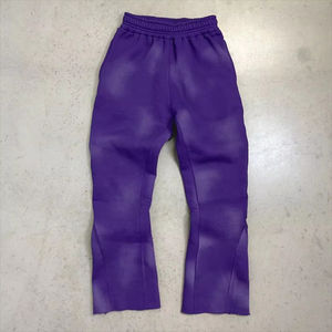 กางเกงวอร์มผ้าฝ้ายผ้าคอตตอนผ้าเกล็ดปลาขนาดใหญ่ของผู้ชายพิมพ์โลโก้ลายโลโก้สไตล์วินเทจซีดแดดออกแบบได้ตามต้องการ - Product Image 6