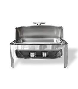 ถาดอุ่นอาหารสแตนเลสคุณภาพสูงแบบม้วนปิด 9 ลิตร สำหรับบุฟเฟ่ต์ ข้าว 100 ชิ้น งานแต่งงาน หรูหรา รับสั่งทำพิเศษ - Product Image 3