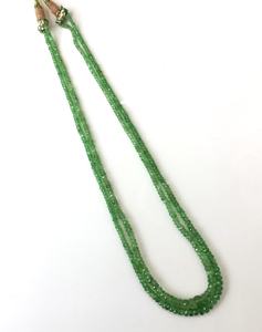 Collier de perles facettées en tsavorite, pierre précieuse naturelle, perles de tsavorite pour la fabrication de bijoux fins, collier de perles de pierres précieuses - Product Image 6