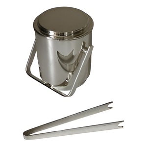 ถังน้ำแข็งสแตนเลสทรงกลมพร้อมฝาปิดถังน้ำแข็งและฝาปิดสำหรับบาร์เบียร์แชมเปญ - Product Image 2