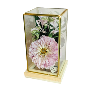 À la mode 2 compartiments boîte en verre en métal luxueux carré velours bijoux anneau boîte-cadeau clair maquillage verre stockage Style élégant - Product Image 3