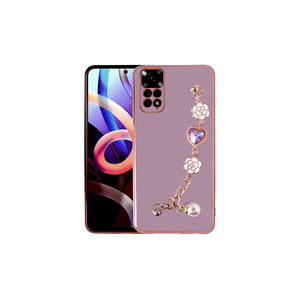 Funda de Silicona Premium con Correa de Mano para Xiaomi Redmi Note 11S Global, Protector de Cámara, Modelo Plus - Product Image 1