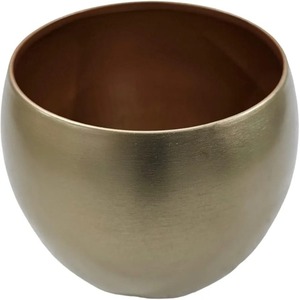 Pot en métal classique avec finition or mat pour jardinières d'intérieur sur balcon salon laiton durable bronze cuivre pour mariages - Product Image 3