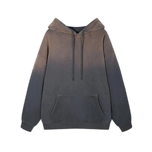 Sweat à capuche délavé en coton pour hommes, sweat à capuche Streetwear épais délavé à l'acide, sweat à capuche vierge pour hommes, au prix de gros - Product Image 3